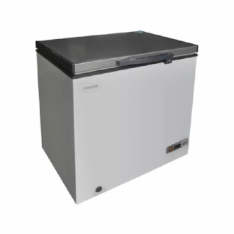 Bruhm Chest Freezer 368L Single Door with LED Light, Super Freezing & Power Indicator Function, Grey BCS-410MR
