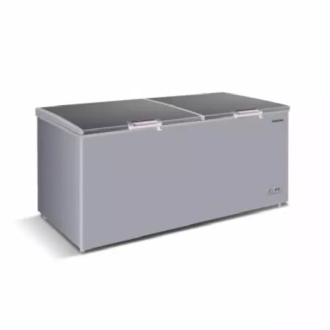 Bruhm Chest Freezer 658L Double Door with LED Light, Super Freezing & Power Indicator Function, Silver BCD-700M