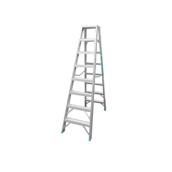 Total Double Sided Folding Ladder Aluminium 2 X 8 Steps, Easily Foldable For Space Saving Storage, Oxidation Thlad01081 1 Total Double Sided Folding Ladder Aluminium 2 X 8 Steps, Easily Foldable For Space Saving Storage, Oxidation Thlad01081