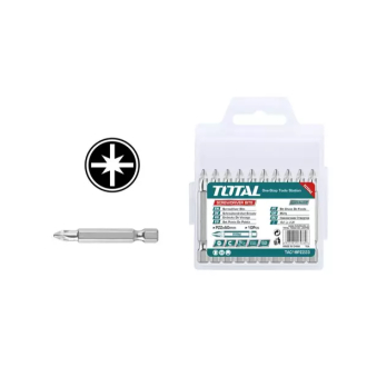 Total Screw Driver Bit Set PZ2 50mm, Magnetic, S2 Nickel Plated 10pcs Set TAC16PZ223