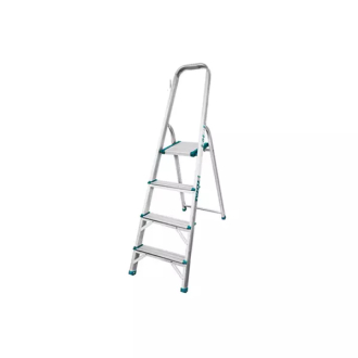 Total Household Ladder with 4 Steps, Aluminium Body THLAD06041