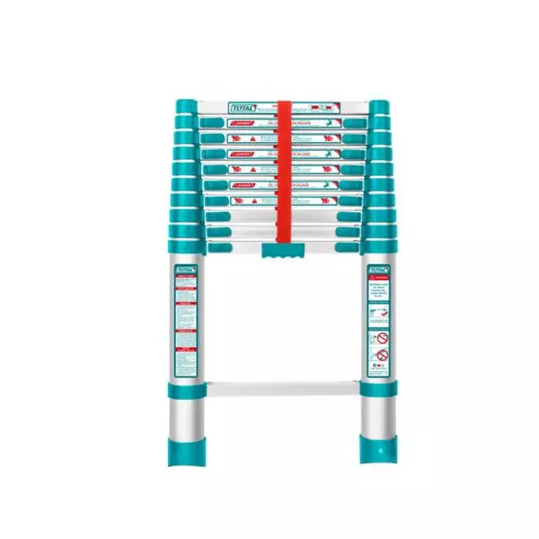 Total Telescopic Ladder With 10 Steps, Aluminium Body, Easy Carry Thlad08101 1 Total Telescopic Ladder With 10 Steps, Aluminium Body, Easy Carry Thlad08101