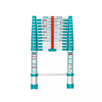 Total Telescopic Ladder with 12 Steps, Aluminium Body, Easy Carry THLAD08121