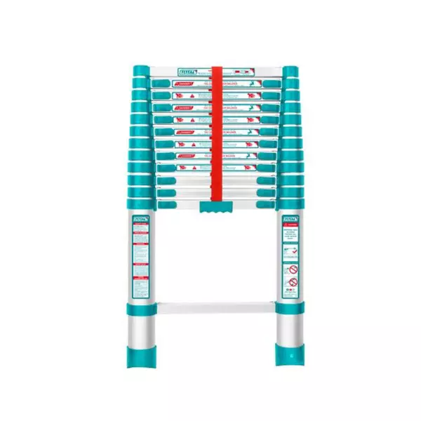 Total Telescopic Ladder With 12 Steps, Aluminium Body, Easy Carry Thlad08121 1 Total Telescopic Ladder With 12 Steps, Aluminium Body, Easy Carry Thlad08121