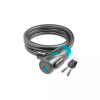 Total Bicycle Lock with Lock Frame 12X1000mm PVC Coated Braided with 2pcs Brass Keys TBK11210