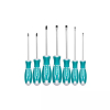 Total 7pcs Screwdriver Set with New Design Handle, CRV Material, Round Blade THT2506072