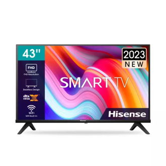 Hisense Smart TV - Bezelless Design, Natural Color Enhancer, Noise Reduction, DTS Virtual X, Vidaa Smart OS, Built-in WiFi 43A4K