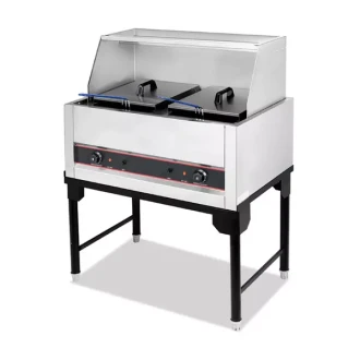 Generic Commercial Gas Fryer 21L+21L 2-Tank 2-Basket HGF-912