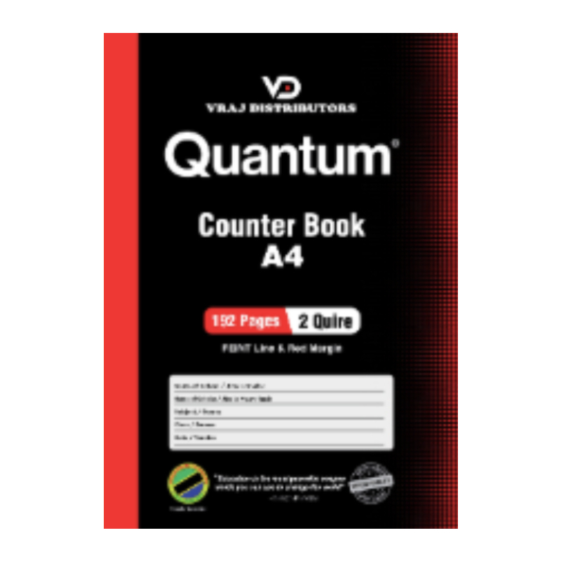 Quantum Counter Book 3 Quire, A4, 288 Pages, (Pack Of 36Pcs) 1 Quantum Counter Book 3 Quire, A4, 288 Pages, (Pack Of 36Pcs)