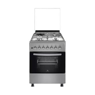 Dolphin Free Standing Cooking Range 60x60, 4 Gas Burners & Electric Oven, Inox FS06060I-4G/E