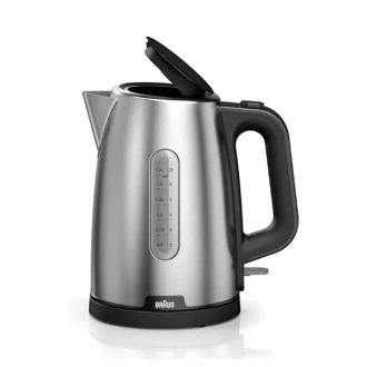Braun Jug Kettle 1.7l Steel with Water Guage 2200w Wk102ai-Wk1500bk