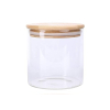 Generic Glass Jar Round with Wooden Lid 10x15cm – Elegant Storage Container for Kitchen & Home R1015(1-28)