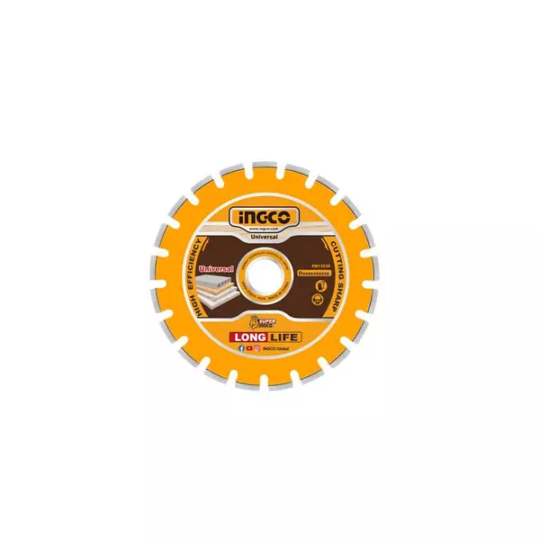 Ingco Diamond Disc For Asphalt &Amp; Concrete Cutting 355Mm(14&Quot;)X25.4Mm Dmd033551 1 Ingco Diamond Disc For Asphalt &Amp; Concrete Cutting 355Mm(14&Quot;)X25.4Mm Dmd033551