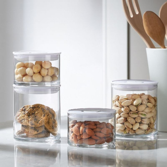 New Arrivals 5 Ocean Norma Glass Jar Soft Blue 385Ml 5B23314G0001