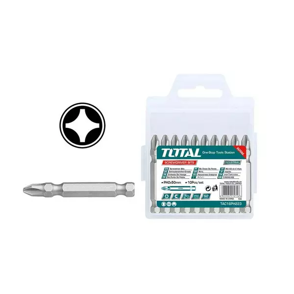 Total Screw Driver Bit 10Pcs Set Tac16Ph223 1 Total Screw Driver Bit 10Pcs Set Tac16Ph223
