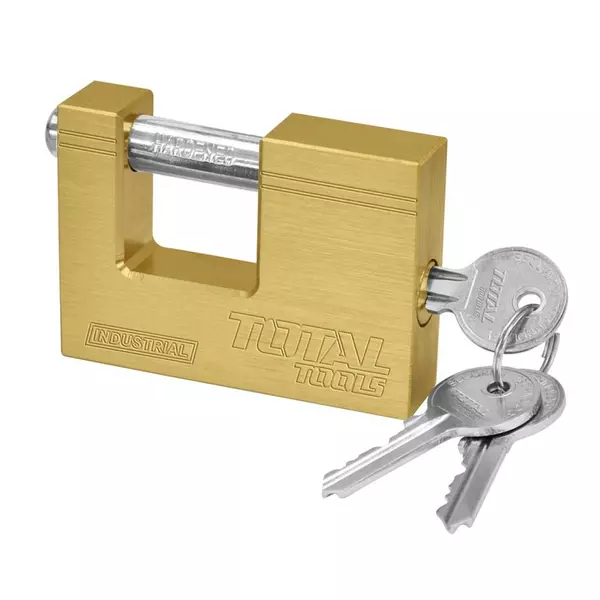 Total Brass Block Padlock 80Mm Heavy Duty Tlk32803 1 Total Brass Block Padlock 80Mm Heavy Duty Tlk32803