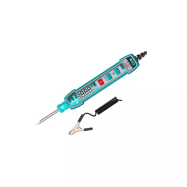 Total Automotive Circuit Tester Dc 1-100V With Digital Display, Flashlight, Backlight, 2Pcs Aaa Batteries Thts41001 1 Total Automotive Circuit Tester Dc 1-100V With Digital Display, Flashlight, Backlight, 2Pcs Aaa Batteries Thts41001