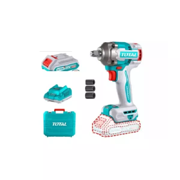 Total Cordless Impact Wrench 1/2&Quot; Lithium-Ion 20V With Brushless Motor, Integrated Led Work Light, Battery &Amp; Charger Tiwli2040 1 Total Cordless Impact Wrench 1/2&Quot; Lithium-Ion 20V With Brushless Motor, Integrated Led Work Light, Battery &Amp; Charger Tiwli2040