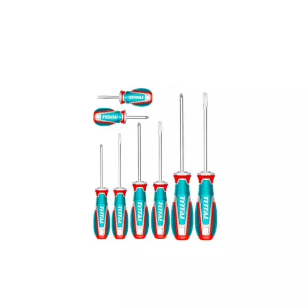 Total Screwdriver Set With S2 Blade, Round Shank Tksds0826 (Pack Of 8Pcs) 1 Total Screwdriver Set With S2 Blade, Round Shank Tksds0826 (Pack Of 8Pcs)