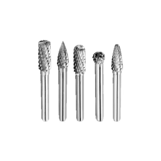 Total Drill Bit Tungsten Carbide Rotary Burrs Set for Shaping, Grinding, The Removal of Sharp Edges, and Excess Material (5pcs Set) TAKC0651