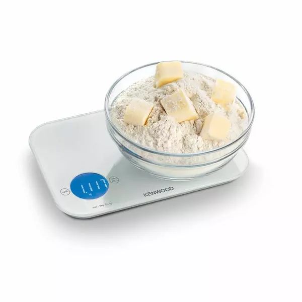 Kenwood Digital Kitchen Scale With 6 Weighing Units, 3Mm Tempered Glass, Touch Control, 3 Aaa Batteries, Tare/Zero Function, Auto Shut-Off, White,1G-8Kg Capacity Wep50.000Wh 1 Kenwood Digital Kitchen Scale With 6 Weighing Units, 3Mm Tempered Glass, Touch Control, 3 Aaa Batteries, Tare/Zero Function, Auto Shut-Off, White,1G-8Kg Capacity Wep50.000Wh
