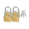 Total Heavy Duty Brass Padlock 40mm, Solid Brass Cylinder with Pins, 4pcs Brass Keys, 4pcs Set TLK32T4402