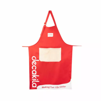 Decakila Apron Adjustable Buckle Design with Two Spacious Devided Pockets Gca008r cover with absorbent hand towel large size coverage provides protection against kitchen grease