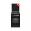 Dolphin Free Standing Cooking Range 50x50, 4 Gas Burners, Electric Oven, Black FS05050B-4G/E
