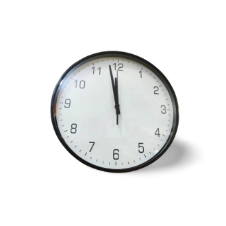 Generic High Quality Fashionable/Elegant Simple Design Medium Size Battery Operated Round Shaped Analog Silent Quartz Wall Clock Black/White N78628