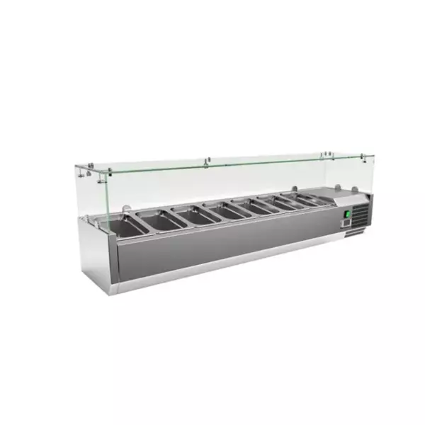 Commercial Salad Bar 7 Trays 150Cm Hsl-1500 1 Commercial Salad Bar 7 Trays 150Cm Hsl-1500