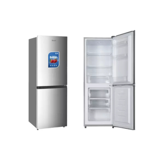 EvoQ Combi Refrigerator with INOX Doors 221L, LED Light and T-Type Compressor ER-221DC