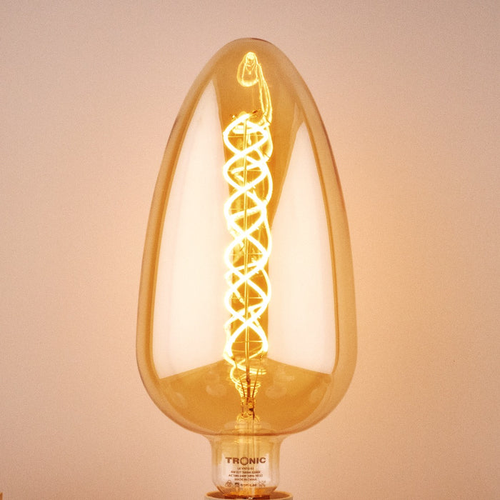 Tronic Glass Egg Shaped Vintage Bulb 8W E27 (Screw Type) 4 Tronic Glass Egg Shaped Vintage Bulb 8W E27 (Screw Type)