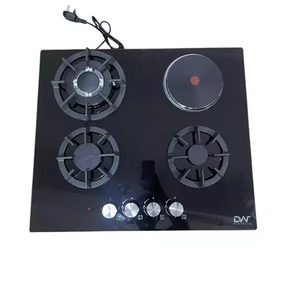 Digi Wave Hob 3 Gas And 1 Hotplate Burner With Auto Ignition 60X60X 8Mm Tempered Glass Dwgc 2001 1 Digi Wave Hob 3 Gas And 1 Hotplate Burner With Auto Ignition 60X60X 8Mm Tempered Glass Dwgc 2001