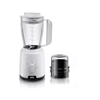 Braun Blender 1.5L Plastic Jug with Dry Grinder 600W Jb101AI-1015 2 Plastic Jars Stainless Steel Blades Ice Crush Function 2 Speed With Pulse