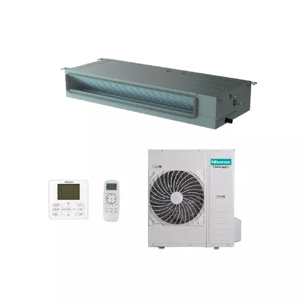 Hisense Duct Air Conditioner 85000Btu With Inverter, Cooling &Amp; Heating, R410A Refrigerant, Remote Control, Auto Restart Aud-85Ux4Rph8 1 Hisense Duct Air Conditioner 85000Btu With Inverter, Cooling &Amp; Heating, R410A Refrigerant, Remote Control, Auto Restart Aud-85Ux4Rph8