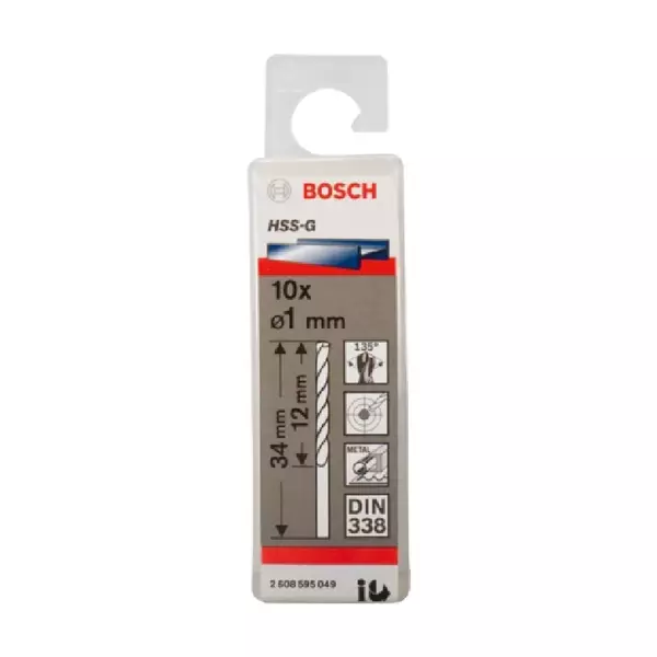Bosch Twist Drill Spiralbohrer Hss G 10 X 1Mm 2608595049 1 Bosch Twist Drill Spiralbohrer Hss G 10 X 1Mm 2608595049