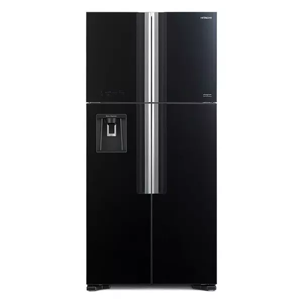 Hitachi Refrigerator 690L 4 Side By Side Door Glass Black Finish R-W760Pu7 Gb 1 Hitachi Refrigerator 690L 4 Side By Side Door Glass Black Finish R-W760Pu7 Gb