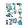 Total 5pcs Industrial Combo Kit, Cordless Lithium-ion 20V TCKLI2019