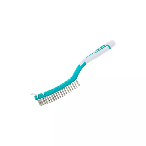 Total Steel Wire Brush 340Mm With A Shovel Knife, Plastic Handle, 3 Rows Tac38051 1 Total Steel Wire Brush 340Mm With A Shovel Knife, Plastic Handle, 3 Rows Tac38051