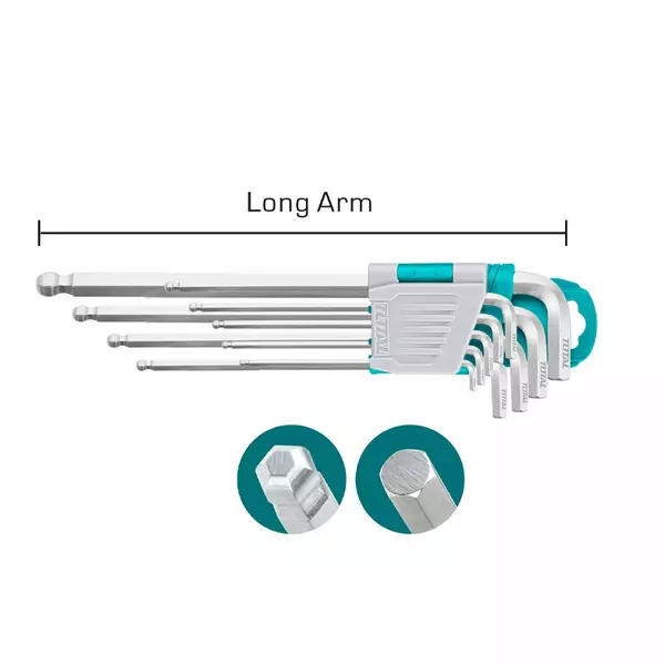 Total Allen Key Hex, Ball Point 9Pcs Set Tht106291 1 Total Allen Key Hex, Ball Point 9Pcs Set Tht106291