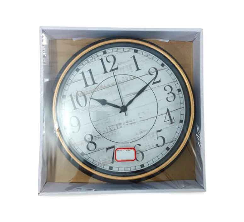 Az Generic Wall Clock Round Shaped Analog Silent Quartz Brown &Amp; White Battery Operated Az-21 1 Az Generic Wall Clock Round Shaped Analog Silent Quartz Brown &Amp; White Battery Operated Az-21